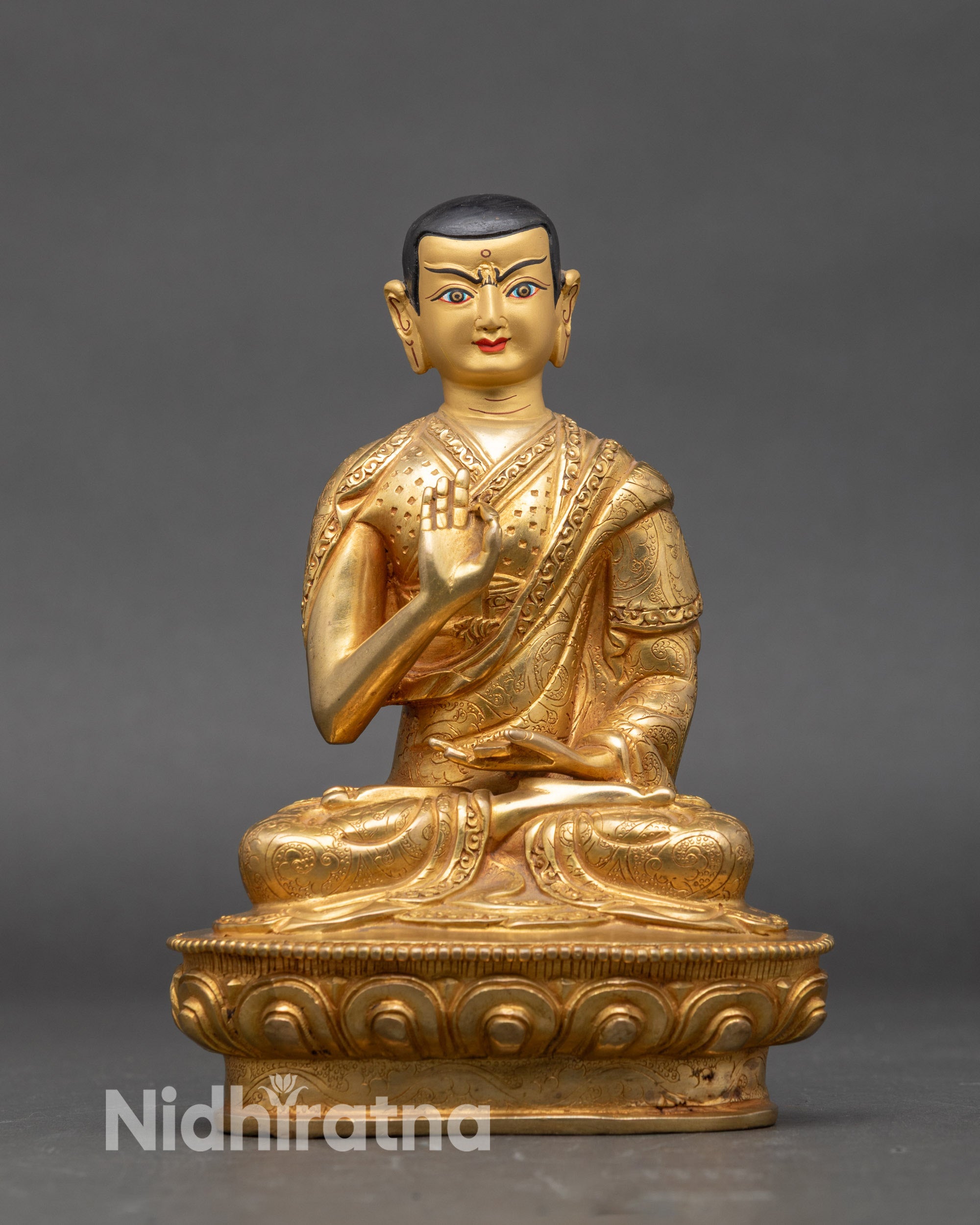 Je Tsongkhapa Statue Set – Handmade Buddhist Master Figures