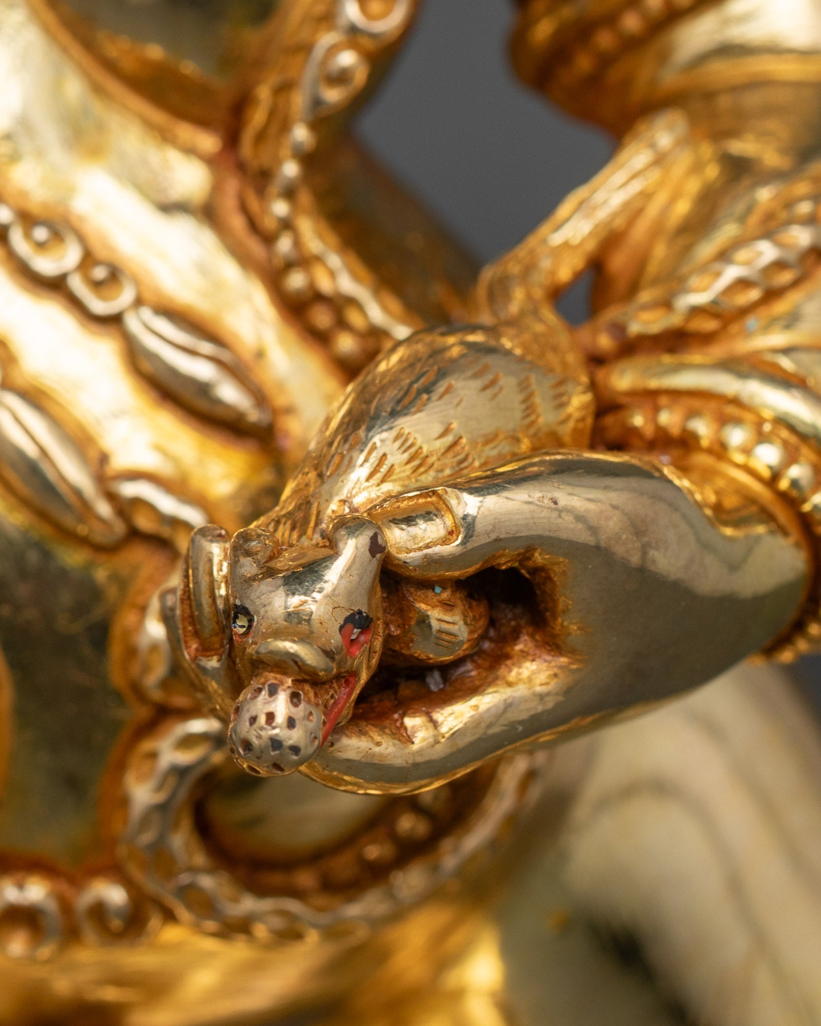 Authentic Black Dzambhala Statue for Blessing & Good Fortune