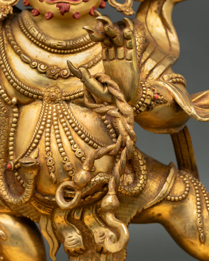 Vajrapani Statue | Handmade 24K Gold-Fire Gilded Copper Art