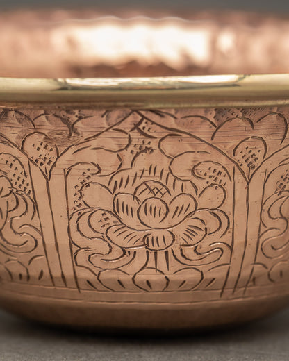 Water Offering Bowl - Sacred Buddhist Ritual Vessel Set