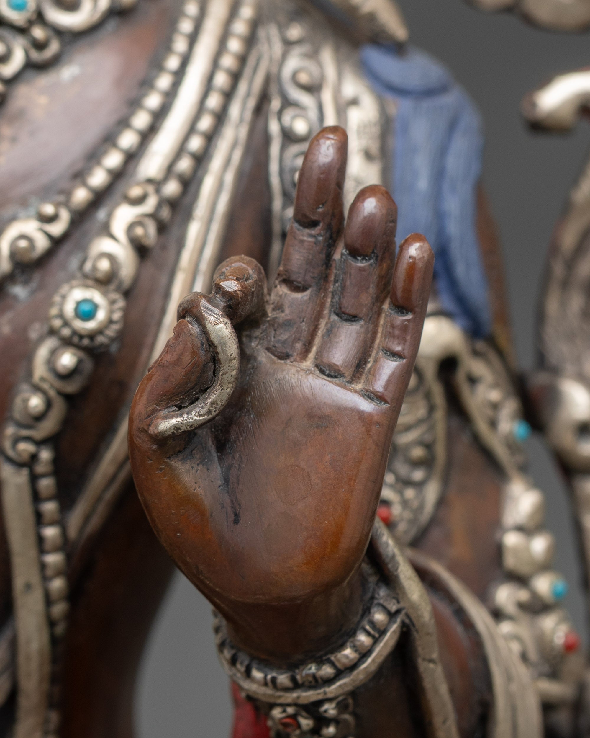 Manjushri Oxidized Copper Statue | Handcrafted in Nepal