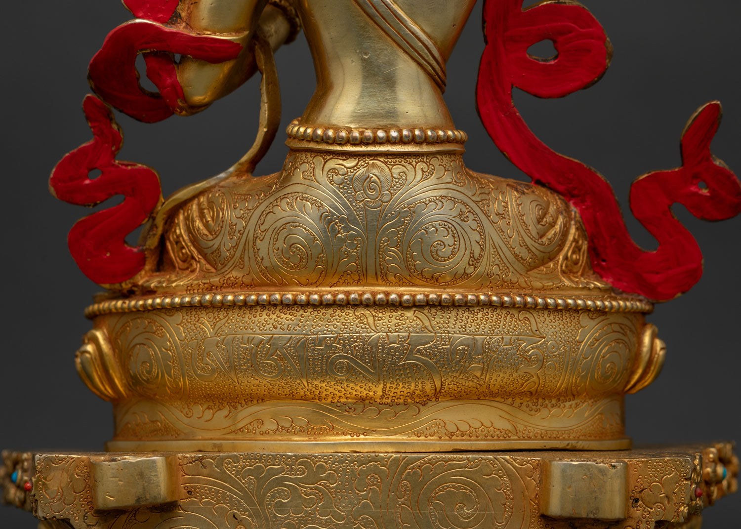 Manjushri with Throne Statue | Handcrafted Bodhisattva Sculpture