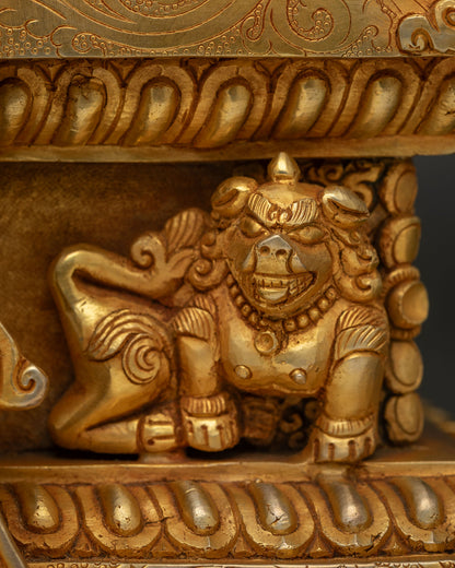 Vajrasattva with Throne Statue | Handcrafted Himalayan Buddhist Art