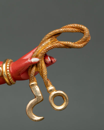 Red Dzambhala Statue | Tibetan Guardian of Wealth