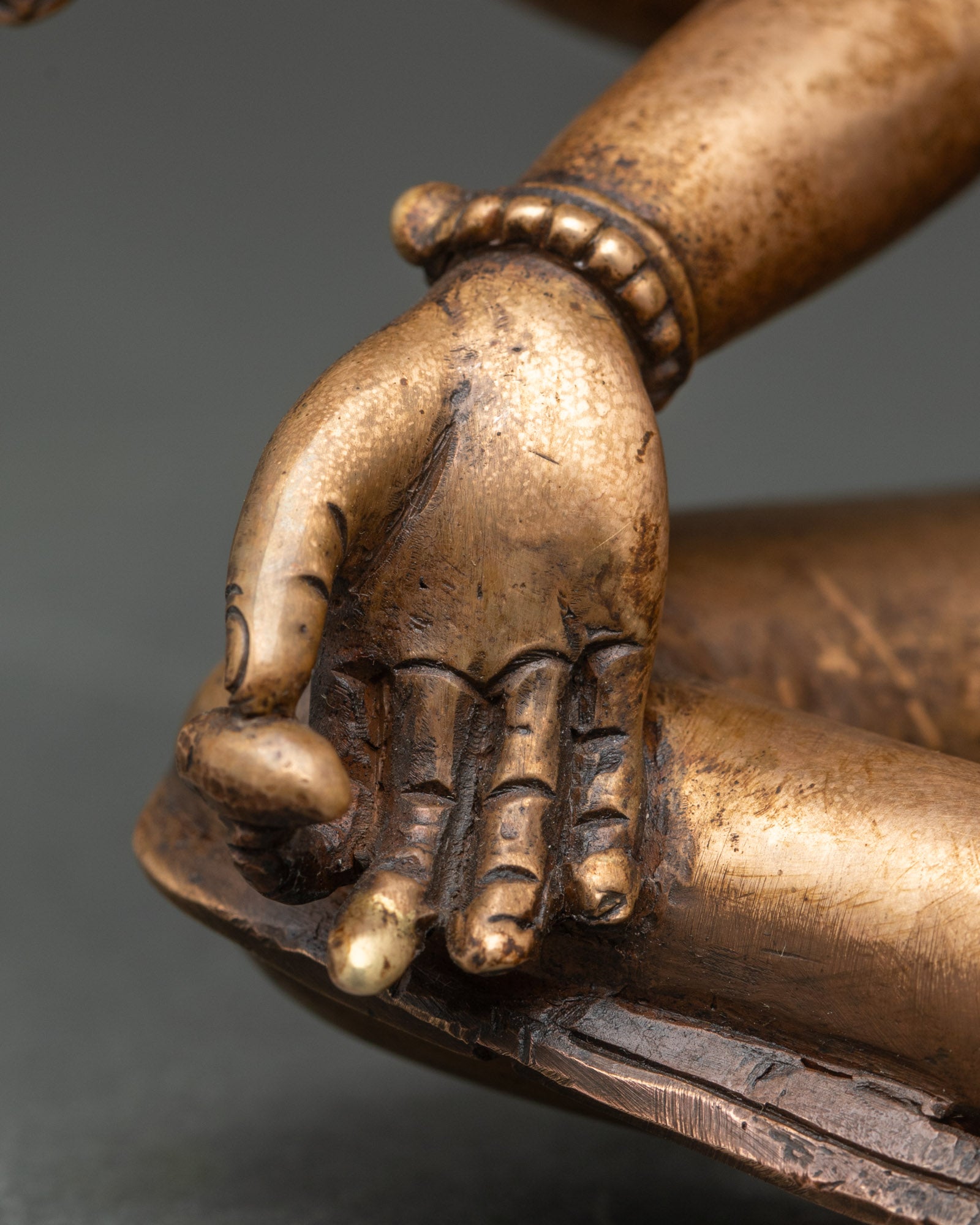 Six-Armed Vasudhara Statue | Oxidized Copper & Bronze Sculpture
