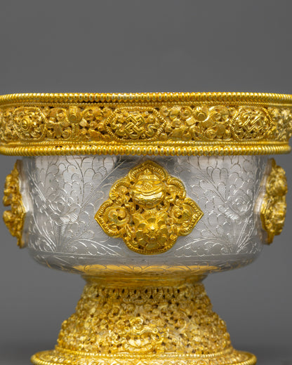 Sacred Water Offering Bowl | Traditional Tibetan Ritual Accessory