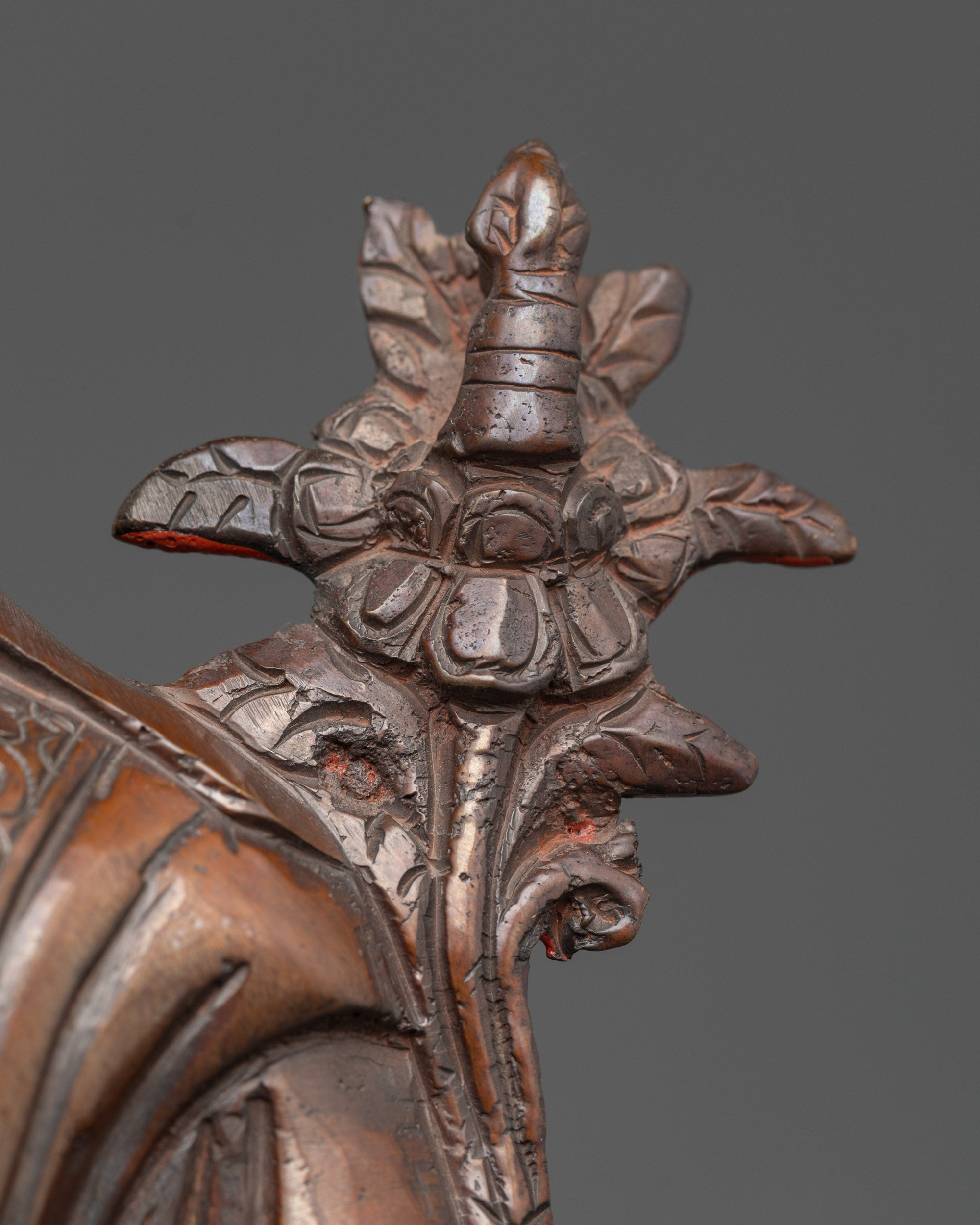 Sacred Je Tsongkhapa Statue | Oxidized Copper Buddhist Guru from Nepal