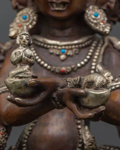 Large Oxidized Hevajra Statue | Tibetan Buddhist Artwork