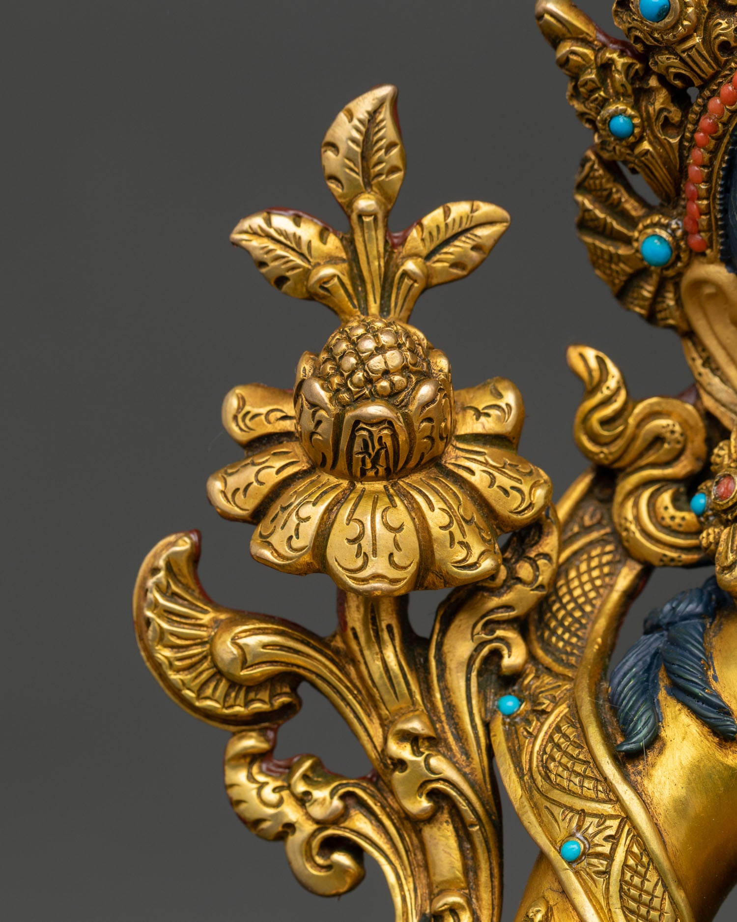 Elegant Green Tara Bodhisattva Statue | Buddhist Healing Figure