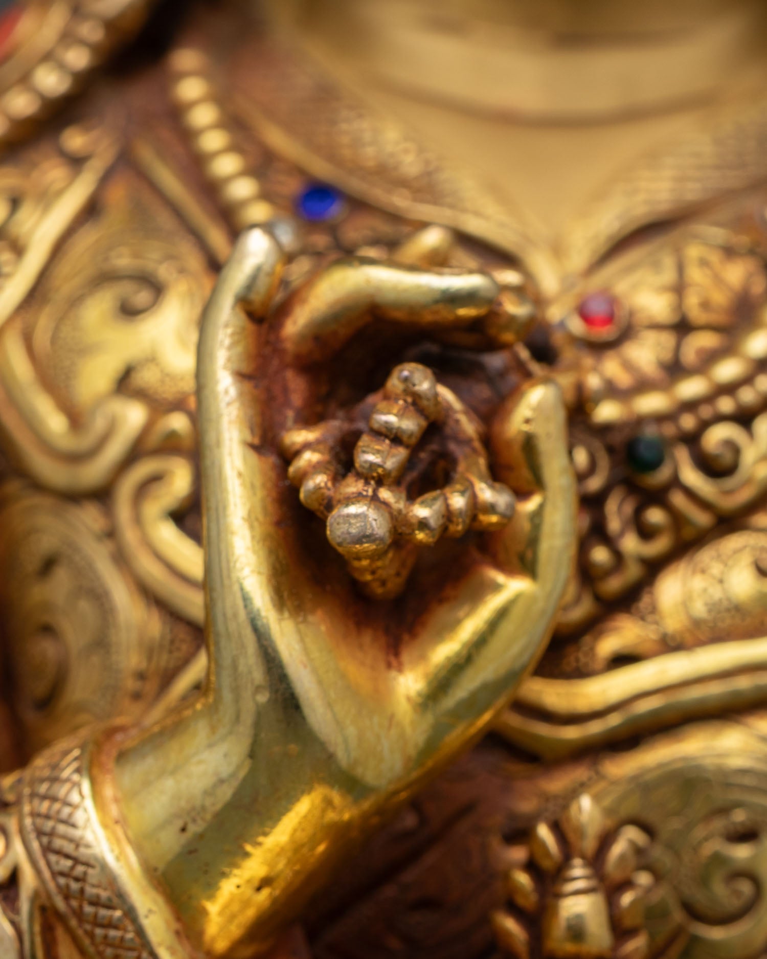 Tsokye Dorje Statue | Gold Fire-Gilded Tibetan Buddhist Figurine