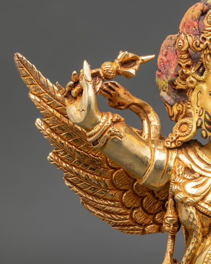 Vajrakilaya Sculpture – Nepalese Protector Deity for Spiritual Obstacles