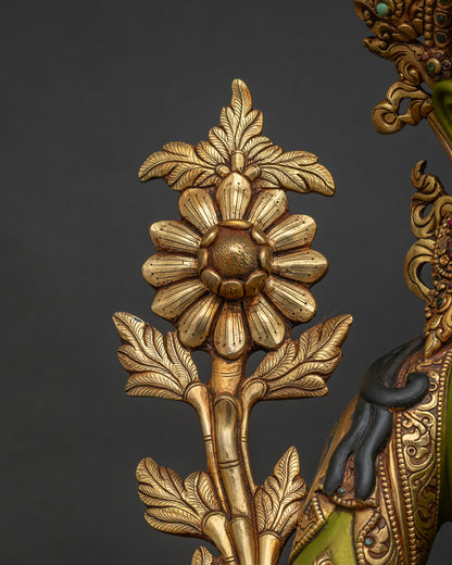 Large Green Tara Statue for Sale | Nepalese Buddhist Artistry