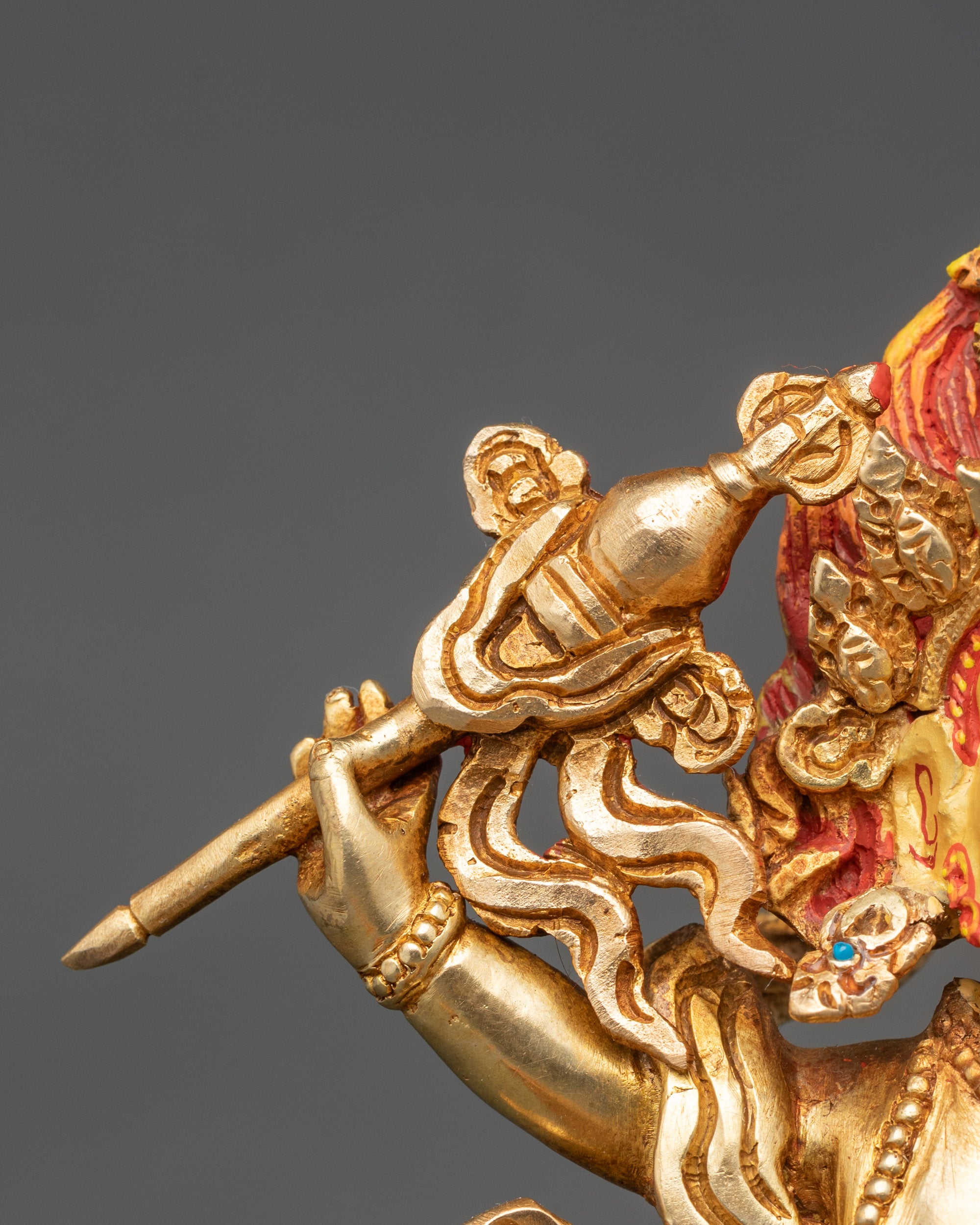 White Dzambhala Sculpture | Prosperity and Abundance Altar Piece