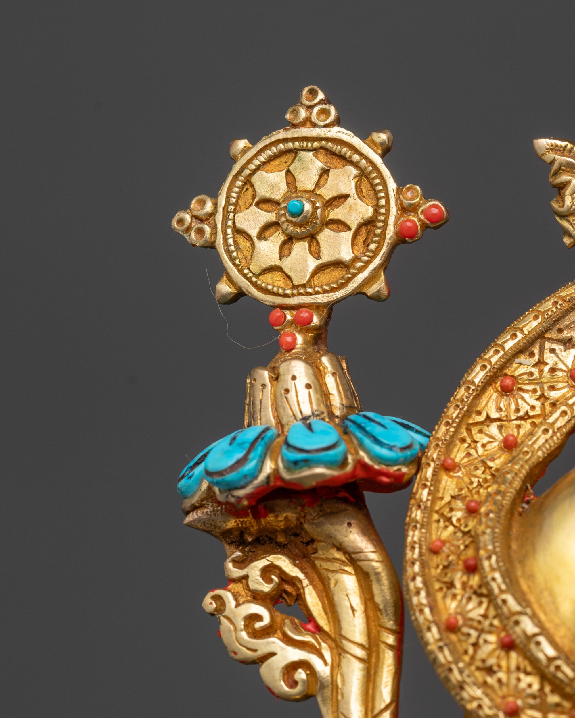 Elegant Maitreya Buddha Statue Seated on Trona Throne | Buddhist Altar