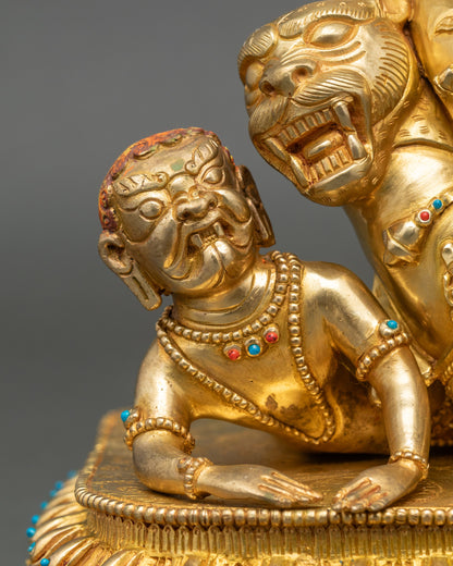 Buddhist Hayagriva Statue | Handmade Copper Art from Nepal