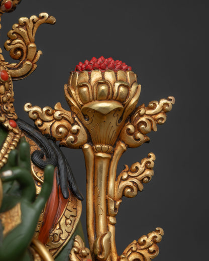 Green Tara Statue for Daily Meditation & Prayer | Handmade in Nepal