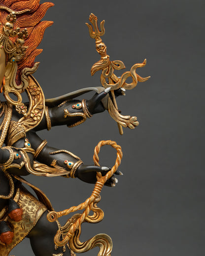 22 Inches Six Armed Mahakala Statue | Powerful Tibetan Protector