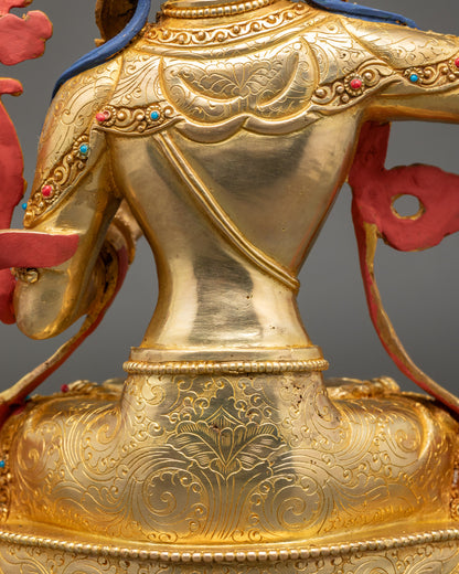 Handcrafted Manjushri Statue for Meditation | Traditional Tibetan Art