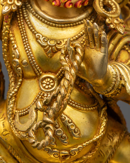 Buddhist Dharma Protector Deity Vajrapani Statue | Nepalese Craft