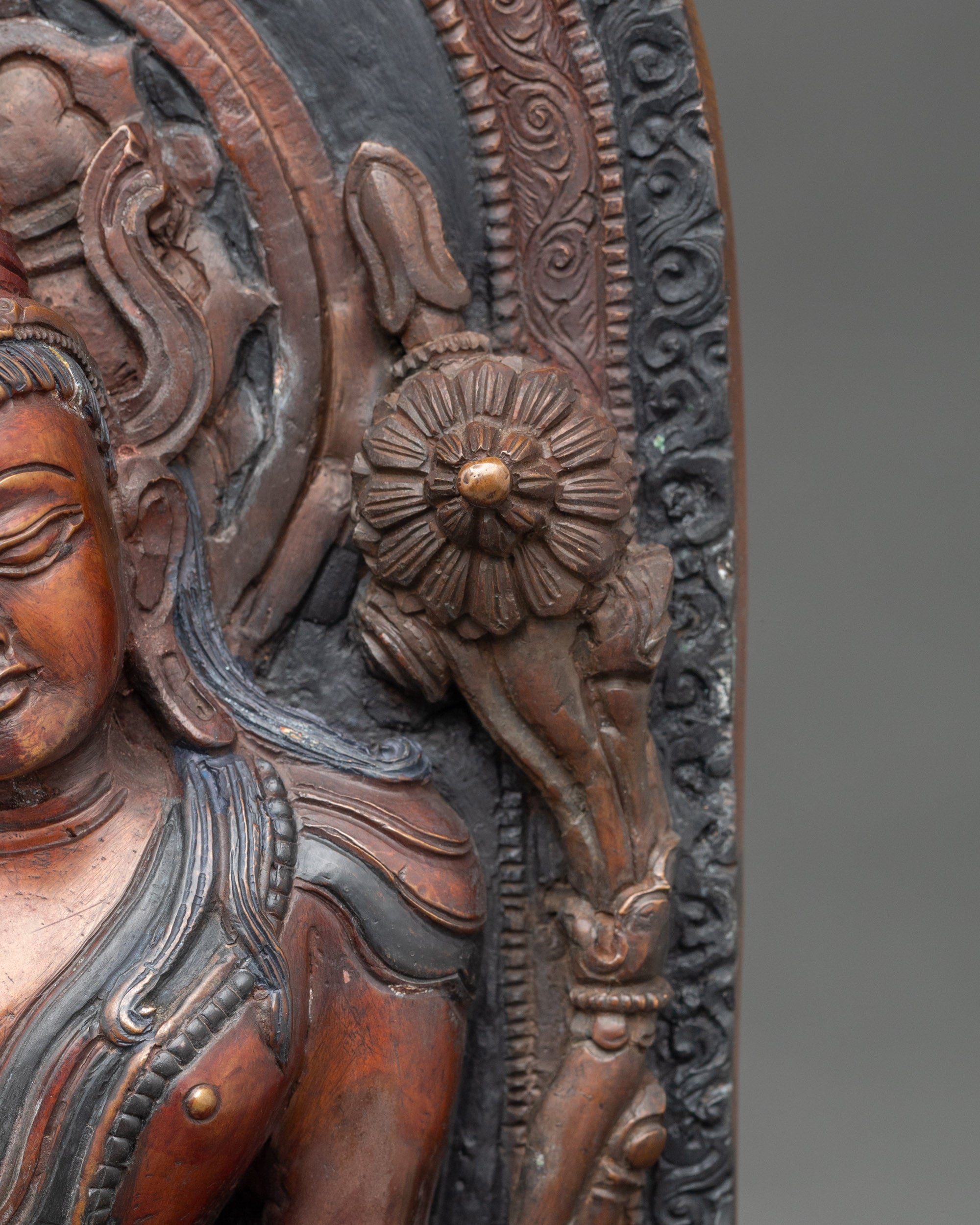 Lokeshwor Copper Statue | Oxidized Antique Finish Figurine