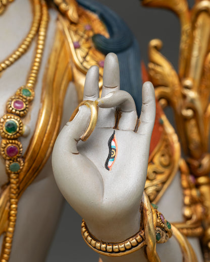 White Tara Statue for Sale | Tibetan Deity of Healing and Longevity