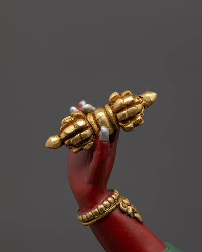 Hand-painted Dorje Drolo Statue | Fierce Deity for Courage and Blessings