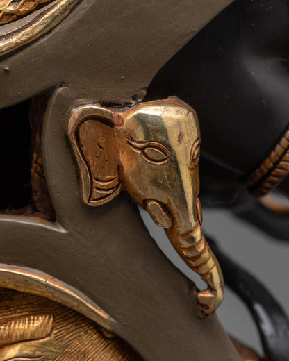 Traditional Vajrayana Six-Armed Mahakala Sculpture | Mahakala Statue