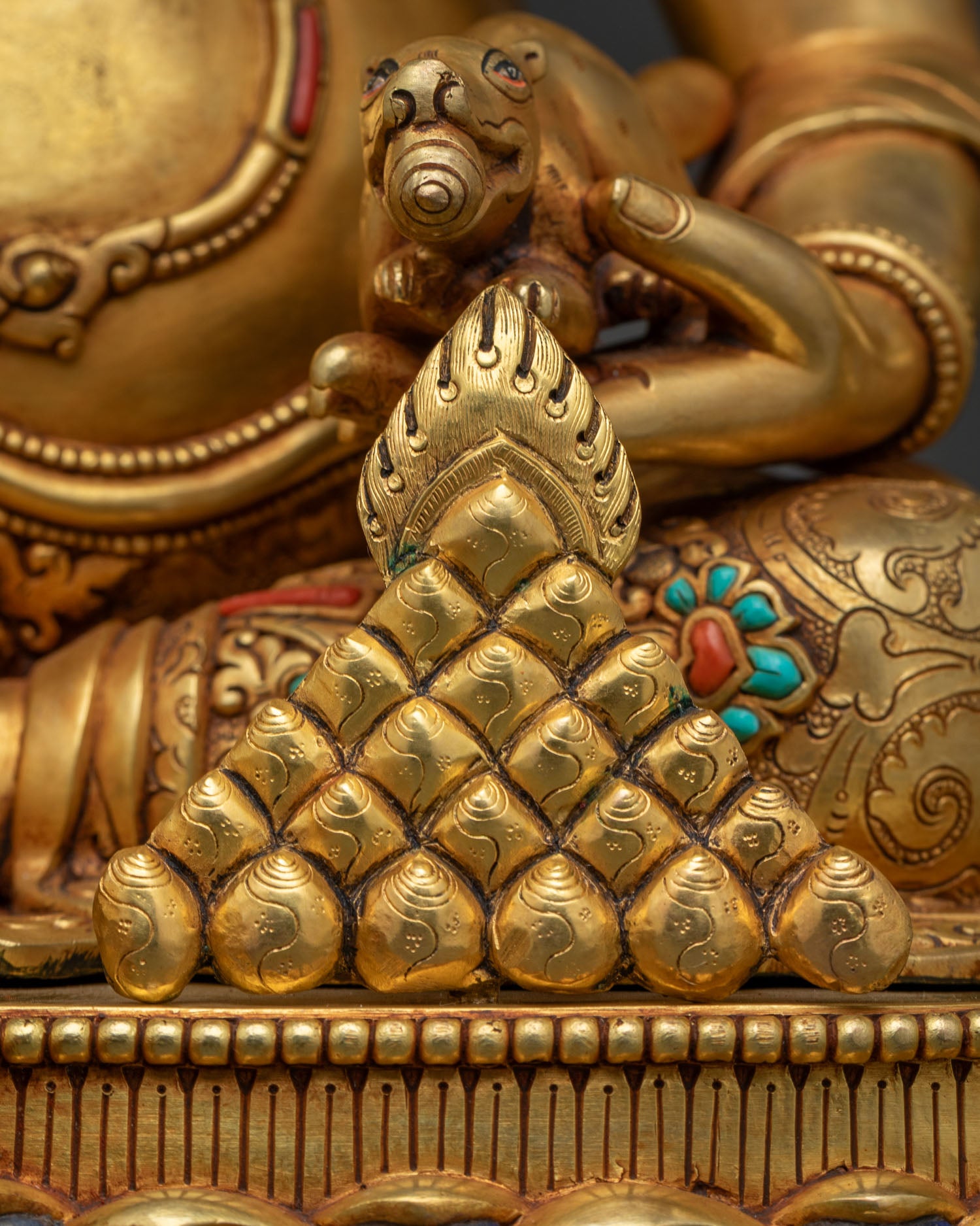 Dzambhala Statue | Wealth Manifesting Buddhist Figurine from Nepal