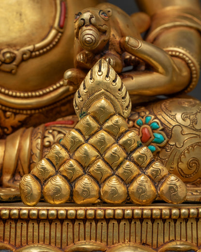 Dzambhala Statue | Wealth Manifesting Buddhist Figurine from Nepal