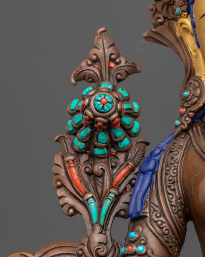 Oxidized Sita Tara Statue | Handmade Himalayan Buddhist Artwork