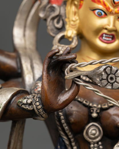 Oxidized Kurukulla Statue | Lost-Wax Copper Buddhist Sculpture