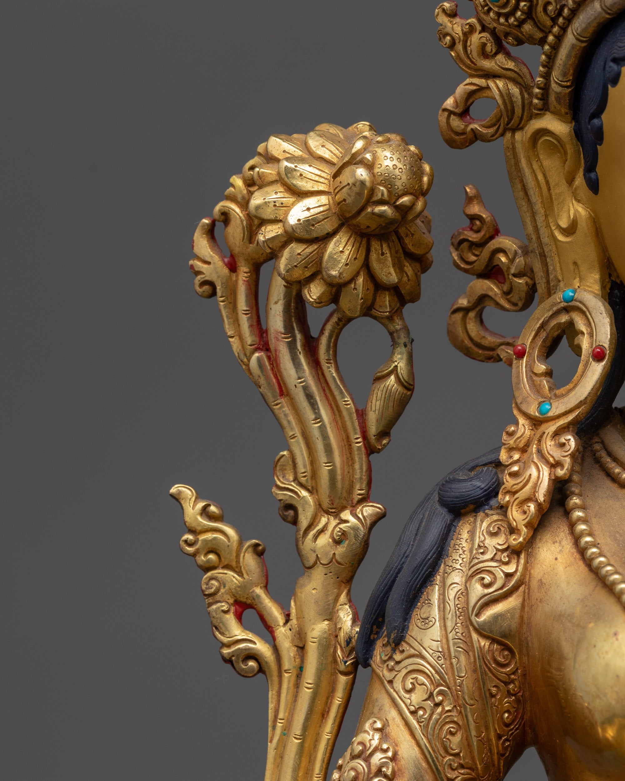 Tibetan Buddhist Goddess Green Tara Statue | Traditional Lost-Wax Craft