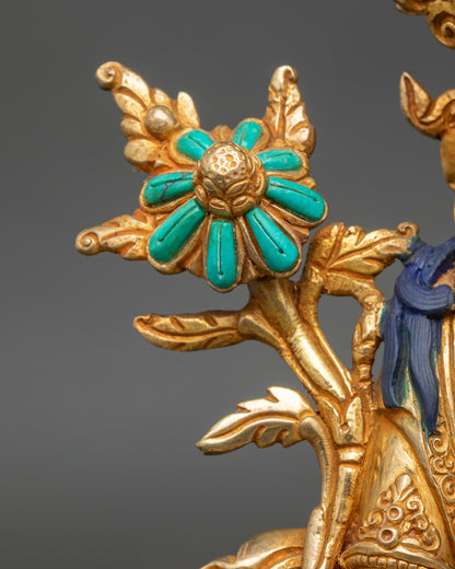 Graceful Green Tara Sculpture – Handmade Buddhist Altar Decor