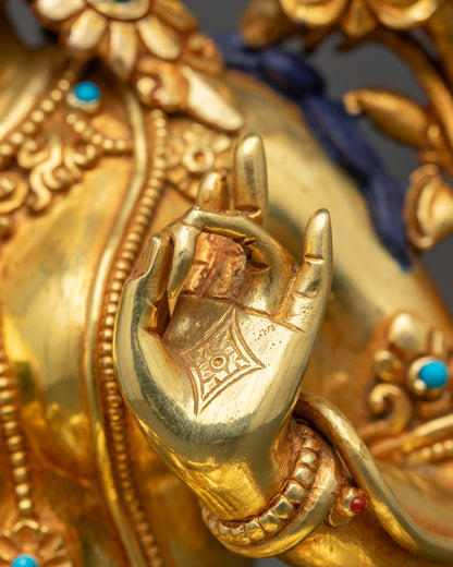 Green Tara Statue with Throne | Himalayan Meditation Sculpture