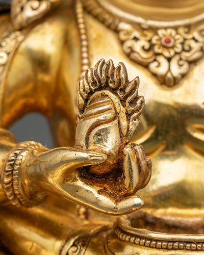 Red Dzambhala Statue | Powerful Buddhist Wealth Deity