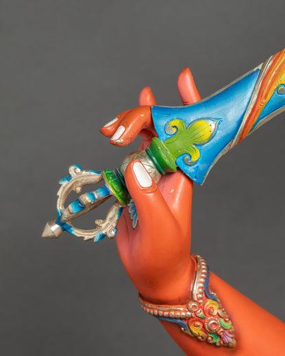 Traditional Bodhisattva Manjushri Statue | Tibetan Buddhist Artwork