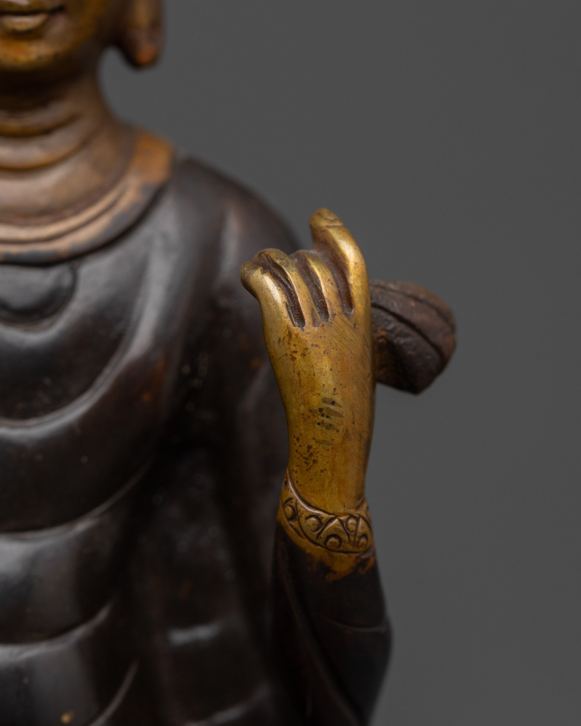 Standing Shakyamuni Buddha – Handmade Buddhist Altar Figure