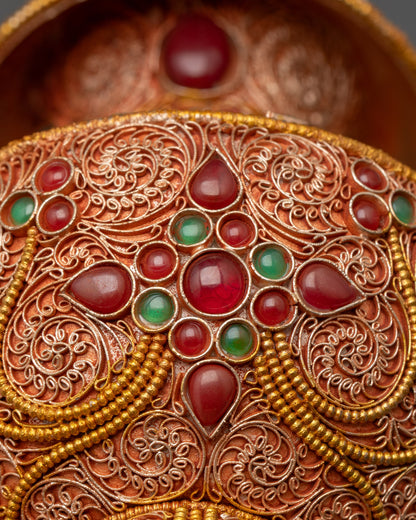 Copper Karuwa Water Pitcher | Traditional Himalayan Ritual Item