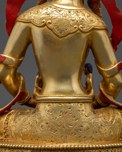 24K Gold-Gilded Green Tara Statue | Protecting Your Sacred Space