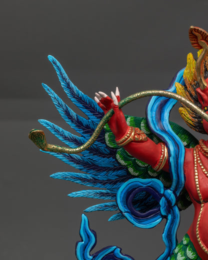 Divine Garuda Sculpture | Sacred Bird Deity Handmade Himalayan Artwork
