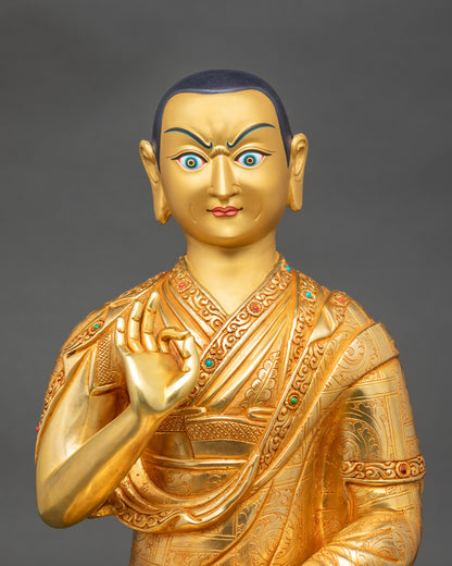 Tsongkhapa Statue Set | Handcrafted Tibetan Buddhist Figurines
