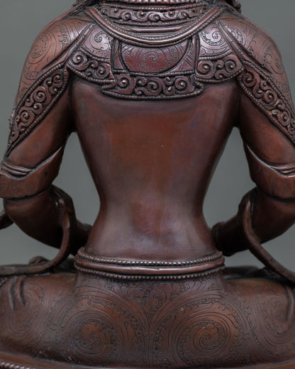 Amitayus Statue for Meditation | Tibetan Longevity Deity Sculpture