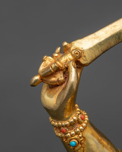 Authentic Bodhisattva Manjushri Statue | Tibetan Wisdom God Sculpture