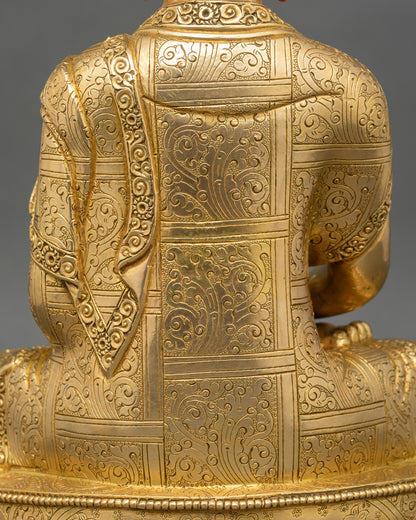 Amitabha Buddha Statue | 24K Gold Fire-Gilded Copper Decor