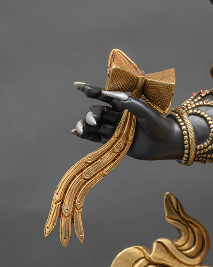 Wrathful Protector Shadbhuja Mahakala Statue | Tibetan Buddhist Artwork