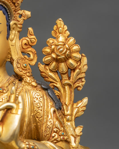 Green Tara Statue | Hand-Carved Nepalese Buddhist Art