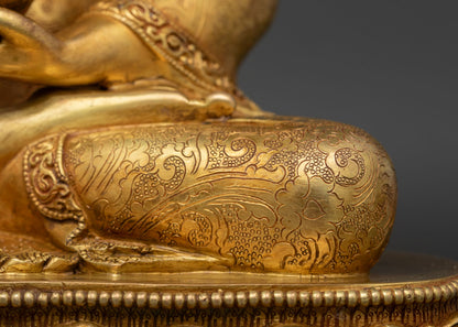 Medicine Buddha Statue | 24K Gold Gilded Copper Buddhist Art