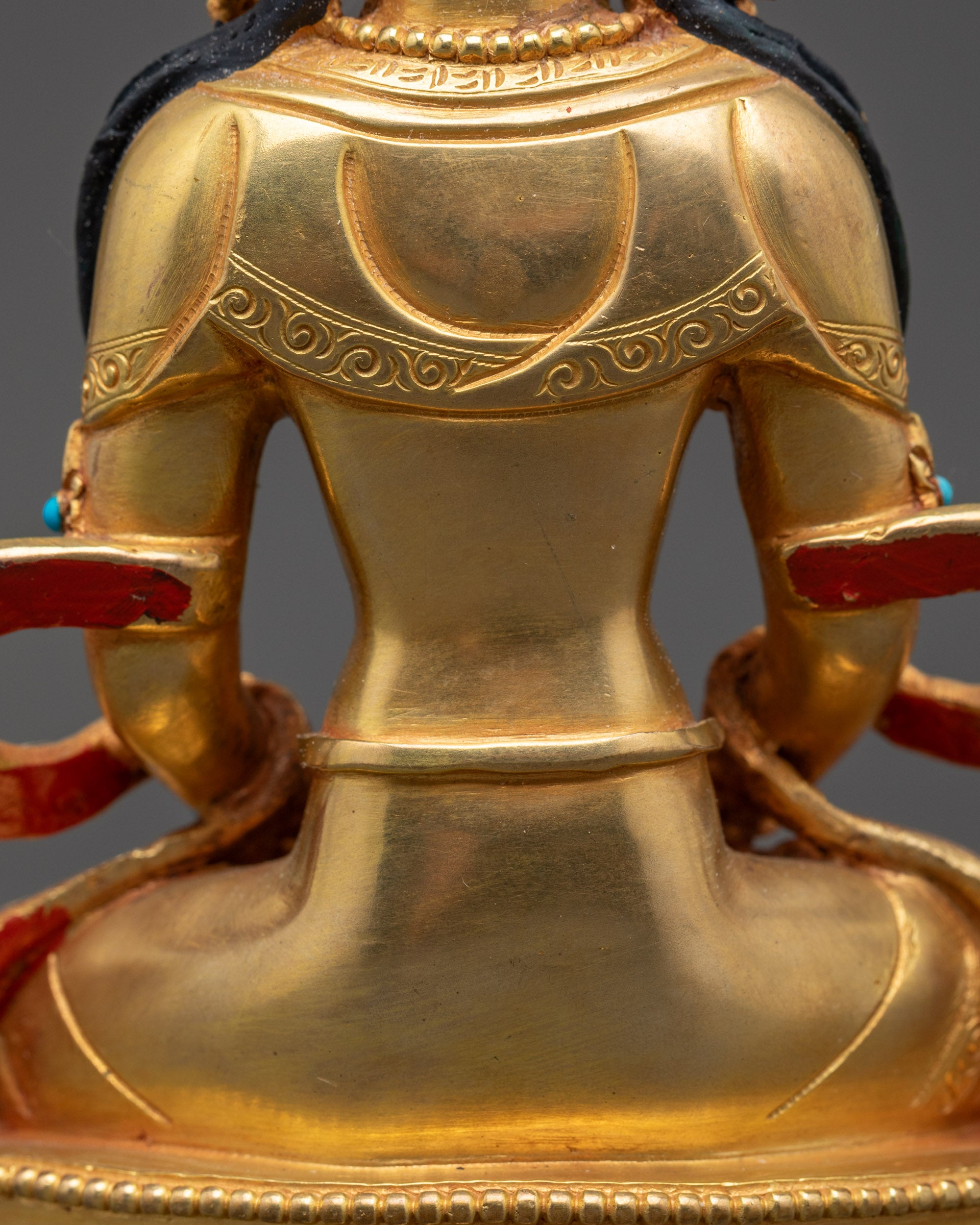 Sacred Amitayus Statue | Handcrafted Tibetan  Buddha of Longevity