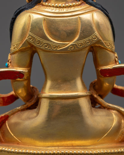 Sacred Amitayus Statue | Handcrafted Tibetan  Buddha of Longevity