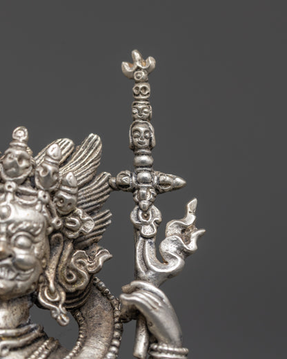 Four-Armed Mahakala Mantra Statue | Handcrafted Tibetan Protector